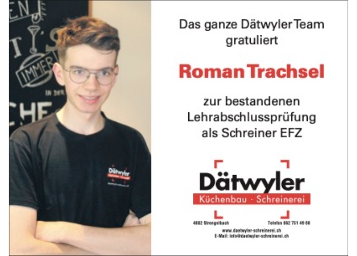 Gratulation Lehrabschlussprüfung Roman Gratulation